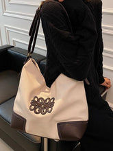 Vintage Leather Canvas Cross-Body Bag